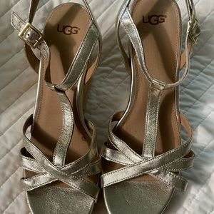 Ugg Gold Metallic Wedge